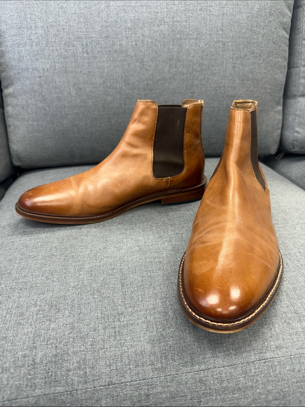 Steve Madden Men's Chukka Chelsea Boots in Cognac Brown